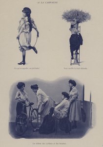 رسم توضيحي لـ Petites Parisiennes (أي الفتيات العاملات في باريس) (صورة أبيض وأسود) بواسطة مصور فرنسي