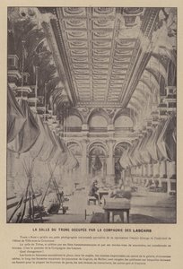 كومونة باريس ، La Salle Du Trone تحتلها La Compagnie Des Lascars (b / w photo) بواسطة مصور فرنسي