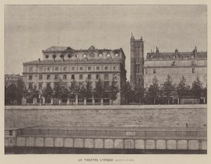 La Commune de Paris ، Le Theatre Lyrique ، بعد 25 مايو (b / w photo) بواسطة مصور فرنسي