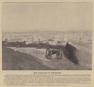 كومونة باريس ، Parc D'Artillerie De Montmartre (b / w photo) بواسطة مصور فرنسي
