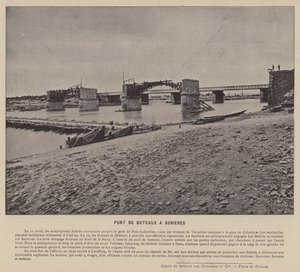 كومونة باريس ، Pont De Bateaux A Asnieres (صورة b / w) بواسطة مصور فرنسي
