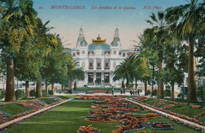 مونتي كارلو. الحدائق والكازينو. أُرسلت البطاقة البريدية عام 1913. بواسطة مصور فرنسي
