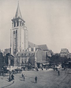 باريس: كنيسة سان جيرمان دي بري (b / w photo) بواسطة مصور فرنسي