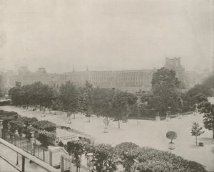باريس: حديقة مقابل قصر التويلري (b / w photo) بواسطة مصور فرنسي