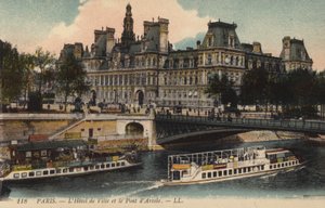 باريس ، LHotel De Ville ، Le Pont DArcole بواسطة مصور فرنسي