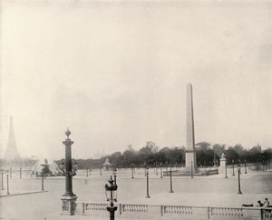 باريس: Place de la Concorde (b / w photo) بواسطة مصور فرنسي