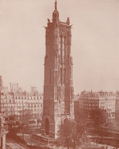 باريس: The Tour Saint Jacques، St James (b / w photo) بواسطة مصور فرنسي