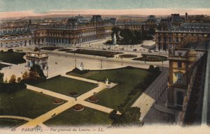 باريس ، Vue generale du Louvre بواسطة مصور فرنسي