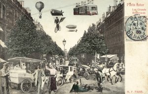 باريس المستقبل (صورة ملونة) بواسطة مصور فرنسي