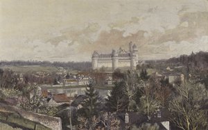 Pierrefonds ، منظر عام مأخوذ من الصخرة بواسطة مصور فرنسي