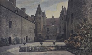 Ploubezre ، Chateau de Kergrist ، فرقة في محكمة الشرف بواسطة مصور فرنسي