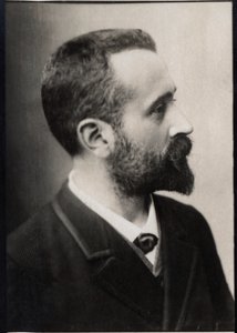 صورة لألفونس برتيلون (1853-1914) ، ضابط شرطة فرنسي وباحث في القياسات الحيوية. بواسطة مصور فرنسي