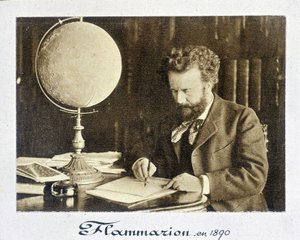 صورة لكاميل فلاماريون (1842-1925) ، عالم فلك فرنسي - تصوير بواسطة مصور فرنسي