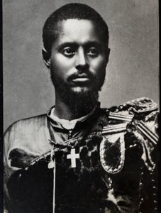 صورة رأس ماكونين (1852-1906) ، عام ومحافظ مقاطعة هرار في إثيوبيا. بواسطة مصور فرنسي