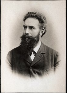 صورة فيلهلم كونراد رونتجن أو رونتجن (1845-1923) ، فيزيائي ألماني. بواسطة مصور فرنسي