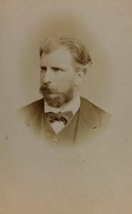 Portrait of William Bouguereau, French painter; carte de visite (b/w photo) بواسطة مصور فرنسي