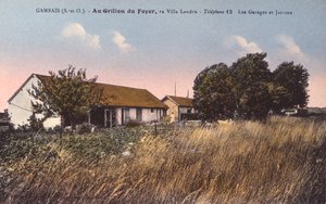 بطاقة بريدية تصور منزل هنري ديزاير لاندرو (1869-1922) في غامبايس (انظر 238390 للحصول على صورة بالأبيض والأسود) بواسطة مصور فرنسي