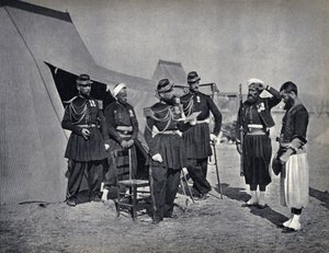 معاقبة جنود الجيش الفرنسي أثناء حملة القرم عام 1854. تصوير ، أواخر القرن التاسع عشر. بواسطة مصور فرنسي