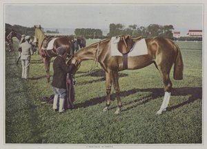 سباقات الخيل في دوفيل ، فرنسا (صورة ملونة) بواسطة مصور فرنسي