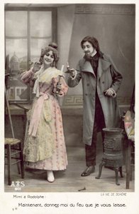 مشهد من La Vie De Boheme (صورة ملونة) بواسطة مصور فرنسي