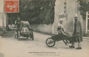 تقدم الحركة ، أرسل بطاقة بريدية في عام 1913 بواسطة مصور فرنسي