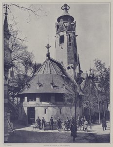 جناح فنلندا في Exposition Universelle 1900 ، باريس (صورة بالأبيض والأسود) بواسطة مصور فرنسي