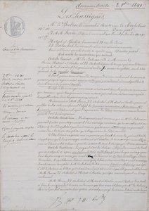 وثيقة العقد الثاني المتعلقة بـ La Comedie Humaine بين Honore de Balzac (1799-1850) و Hetzel و Paulin و Dubochet والناشر Charles Furne ، في 2 أكتوبر 1841 بواسطة المدرسة الفرنسية