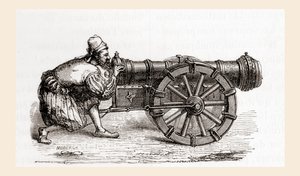 A 16th century breech loading German cannon, from Les Merveilles de la Science, published c.1870 (engraving) بواسطة المدرسة الفرنسية