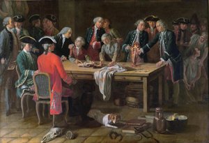 درس في تشريح الكبد مع فيليب إتيان لافوس (1738-1820) بواسطة المدرسة الفرنسية