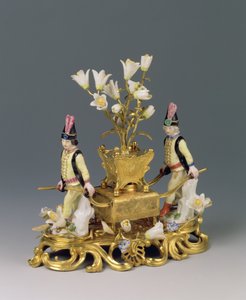 A Louis XV Perfume Burner، c.1745 (ormolu and porcelain)