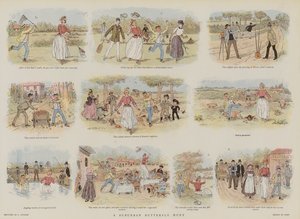 A Suburban Butterfly Hunt (chromolitho) بواسطة المدرسة الفرنسية