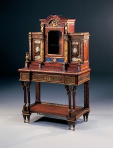 A bureau de dame، by Maison Millet، c 1880 (ormolu & amp ؛ أحجار شبه كريمة مثبتة على الجوز والماهوجني) (362850) بواسطة المدرسة الفرنسية