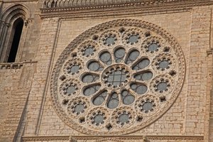 منظر خارجي لنافذة الوردة الغربية بواسطة المدرسة الفرنسية