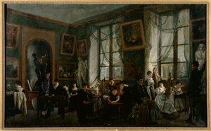 فصل رسم نسائي، حوالي عام 1810، حوالي عام 1810 (زيت على قماش) بواسطة المدرسة الفرنسية