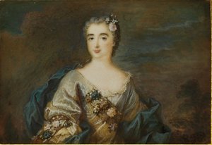سيدة تدعى Louise-Jeanne de Durfot ، Duchesse de Mazarin et de la Meilleraye ، c.1750 بواسطة المدرسة الفرنسية
