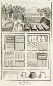 حديقة نباتية ، من موسوعة العلوم والفنون والهندسة بقلم دينيس ديدرو (1713-1784) ، ج .1770 بواسطة المدرسة الفرنسية