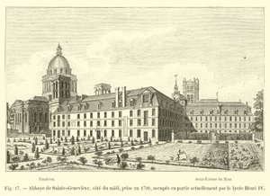 دير Saint-Genevieve ، cote du midi ، تم التقاطه في عام 1790 ، مشغولًا جزئيًا حاليًا بواسطة الليسي هنري الرابع بواسطة المدرسة الفرنسية