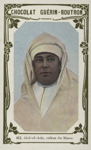 Abd-el-Aziz, sultan du Maroc (coloured photo) بواسطة المدرسة الفرنسية