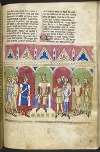 يضيف. MS 12228، f.223، Roman du Roy Meliadus de Leonnoys، c.1352 (رق) بواسطة المدرسة الفرنسية