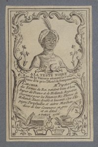 إعلان عن قرطاسية A la Teste Noire ، باريس ، 1756 بواسطة المدرسة الفرنسية