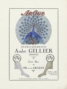 إعلان لمؤسسة Etablissements Andre Gillier، حانة 1924 (طباعة بالاستنسل) بواسطة المدرسة الفرنسية