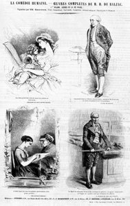 Advertising page for the works of Balzac - in “” Charivari””, July 1842 بواسطة المدرسة الفرنسية