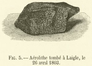 قبر Aerolithe في Laigle ، 26 أبريل 1803 (نقش) بواسطة المدرسة الفرنسية