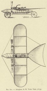 طائرة فيكتور تاتين (1879) (نقش) بواسطة المدرسة الفرنسية