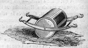 آلة زراعية: باب موزع الأسمدة تم تقديمه في مسابقة باريس الزراعية عام 1860. نقش في "Le Monde Illustré" رقم 172 بتاريخ 28 يوليو 1860. بواسطة المدرسة الفرنسية