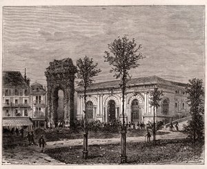 Aix les bains - Aix-les-Bains - سافوي - القوس الروماني في Campanus - نقش في "La France illustrie: الجغرافيا والتاريخ وإحصاء الإدارة" بقلم VA Malt-Brown. 1884 بواسطة المدرسة الفرنسية