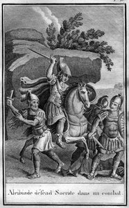 Alcibiade (450-404 BC), Athenian statesman and strategy defends Socrates in a fight. In “” Beautes de l