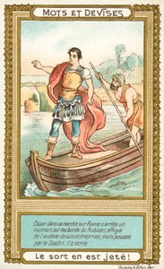 Alea iacta est (The Die is cast) (chromolitho) بواسطة المدرسة الفرنسية