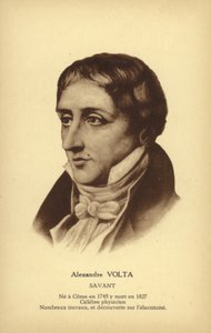 أليساندرو فولتا (1745-1827)، فيزيائي إيطالي (ليثو) بواسطة المدرسة الفرنسية