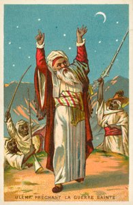 An ulama preaching Jihad (chromolitho) بواسطة المدرسة الفرنسية